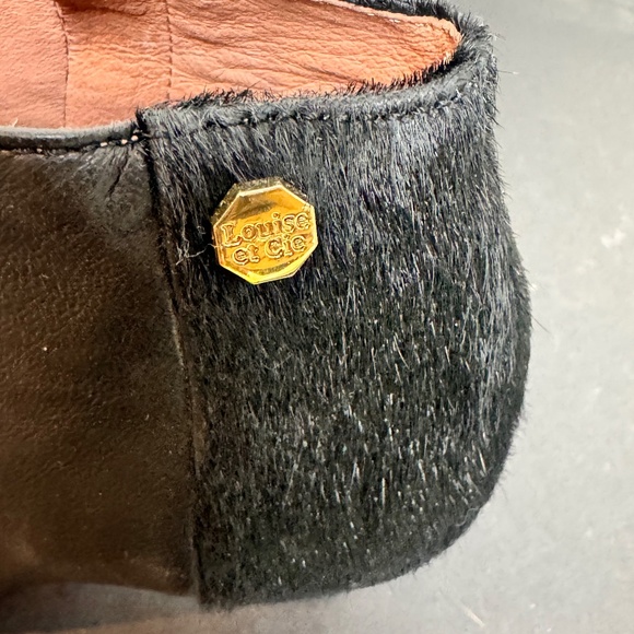 Ladies Louise et Cie Wafley Black Leather Booties Size 6.5 - Picture 5 of 13